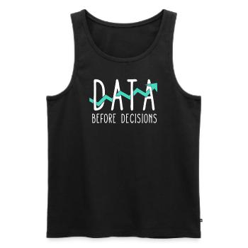 Daten oder es ist nicht passiert für Studenten - Männer Premium Bio Tank Top - Schwarz - Vorne - AI Model Male 178 light (178cm)
