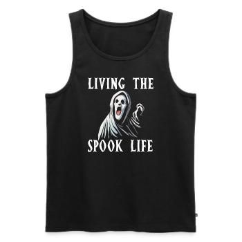 Living The Spook Life Ghost Bait - Men's Premium Organic Tank Top - black - Front - Michal (187cm)