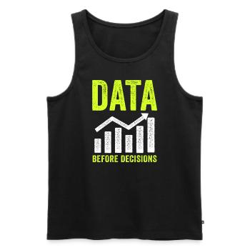 Daten oder es ist nicht passiert für Studenten - Männer Premium Bio Tank Top - Schwarz - Vorne - AI Model Male 178 light (178cm)