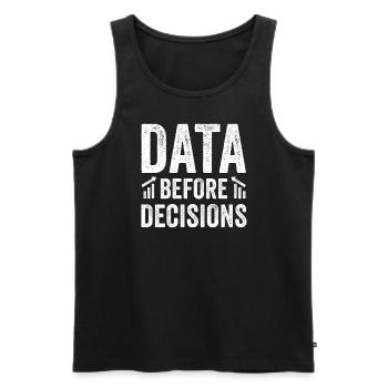Daten oder es ist nicht passiert für Studenten - Männer Premium Bio Tank Top - Schwarz - Vorne - AI Model Male 178 light (178cm)