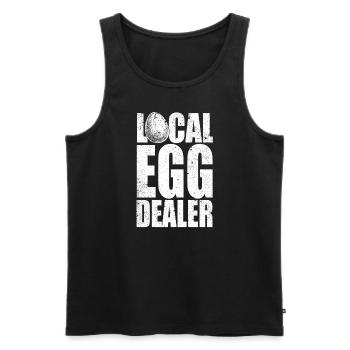 Lokaler Eierhändler Hühnerbesitzer Züchter - Männer Premium Bio Tank Top - Schwarz - Vorne - Michal (187cm)
