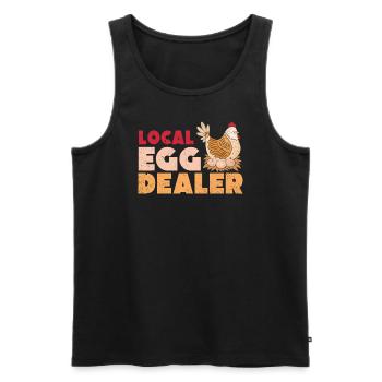 Lokaler Eierhändler Hühnerbesitzer Züchter - Männer Premium Bio Tank Top - Schwarz - Vorne - Michal (187cm)