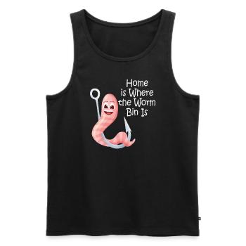 Wurmfarmer Wurmkompost Niedliche Männer Frauen - Männer Premium Bio Tank Top - Schwarz - Vorne - Michal (187cm)