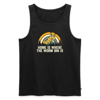 Wurmfarmer Wurmkompost Niedliche Männer Frauen - Männer Premium Bio Tank Top - Schwarz - Vorne - Michal (187cm)