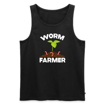 Wurmfarmer Wurmkompost Niedliche Männer Frauen - Männer Premium Bio Tank Top - Schwarz - Vorne - Michal (187cm)