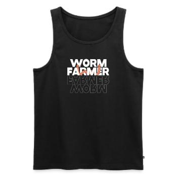 Wurmfarmer Wurmkompost Niedliche Männer Frauen - Männer Premium Bio Tank Top - Schwarz - Vorne - Michal (187cm)