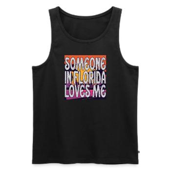Jemand in Florida liebt mich - Männer Premium Bio Tank Top - Schwarz - Vorne - Michal (187cm)