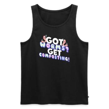 Wurmfarmer Wurmkompost Niedliche Männer Frauen - Männer Premium Bio Tank Top - Schwarz - Vorne - Michal (187cm)