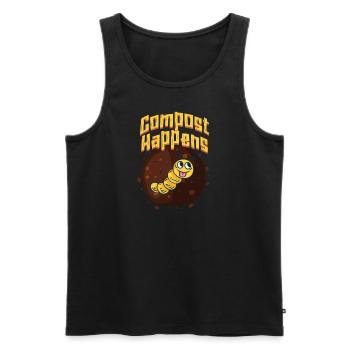 Wurmfarmer Wurmkompost Niedliche Männer Frauen - Männer Premium Bio Tank Top - Schwarz - Vorne - Michal (187cm)