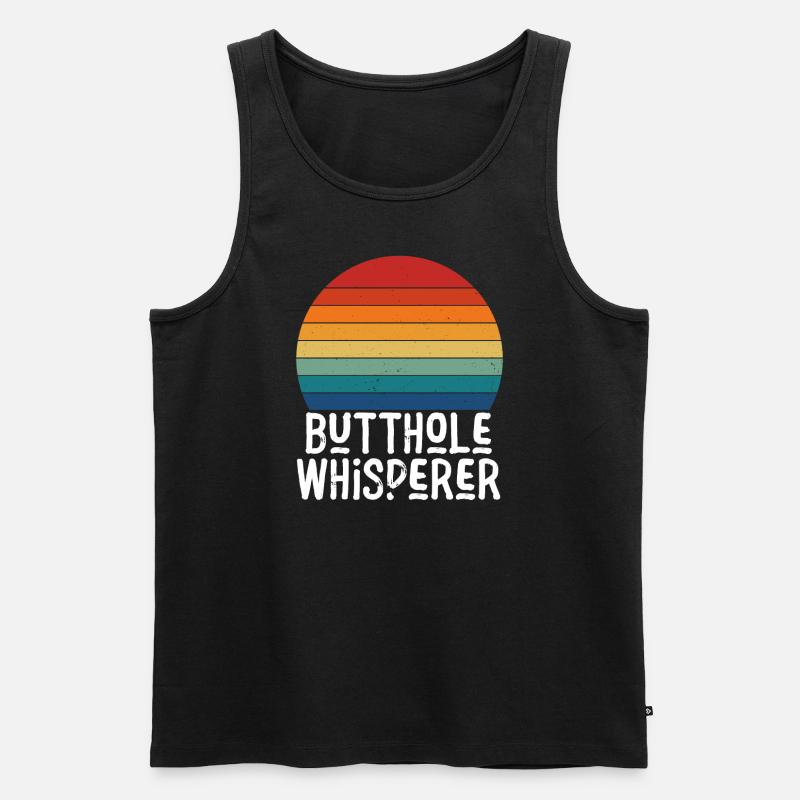 Arschloch-Flüsterer - Männer Premium Bio Tank Top - Schwarz