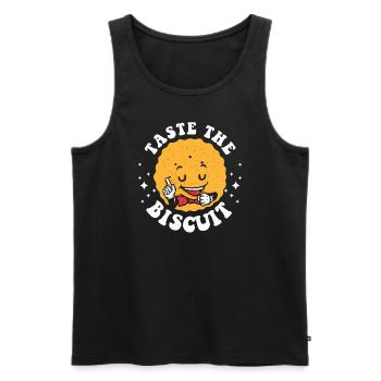 Schmecke den Keks Schmecke die Güte - Männer Premium Bio Tank Top - Schwarz - Vorne - Michal (187cm)