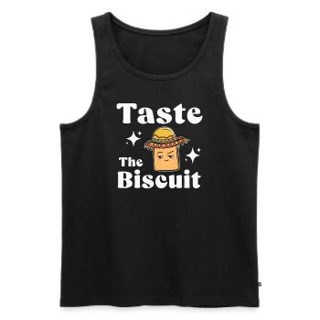 Schmecke den Keks Schmecke die Güte - Männer Premium Bio Tank Top - Schwarz - Vorne - Michal (187cm)
