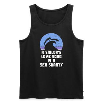 Matrose Meme Piratenschiff Ozean Segeln - Männer Premium Bio Tank Top - Schwarz - Vorne - Michal (187cm)