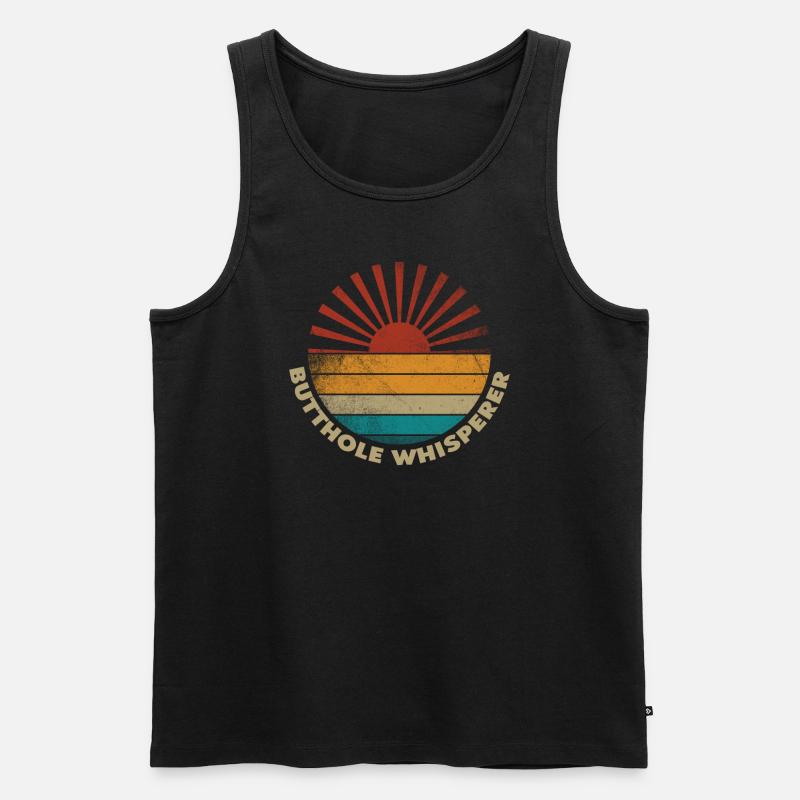 Arschloch-Flüsterer - Männer Premium Bio Tank Top - Schwarz
