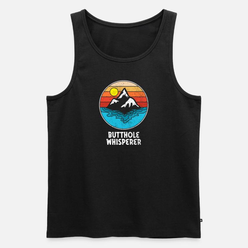 Arschloch-Flüsterer - Männer Premium Bio Tank Top - Schwarz