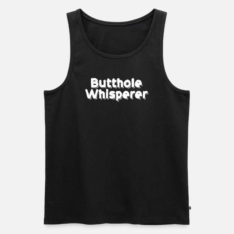 Arschloch-Flüsterer - Männer Premium Bio Tank Top - Schwarz