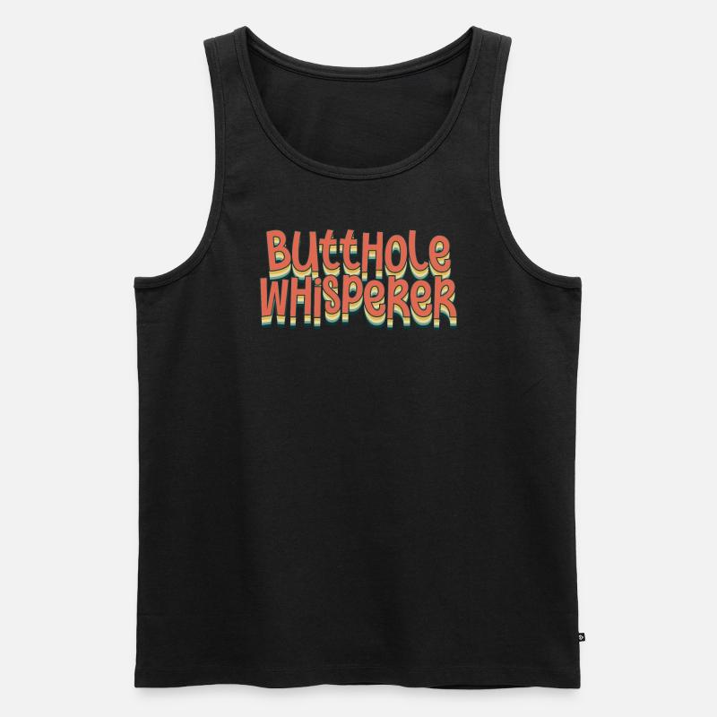 Arschloch-Flüsterer - Männer Premium Bio Tank Top - Schwarz