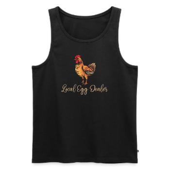 Lokaler Eierhändler Hühnerbesitzer Züchter - Männer Premium Bio Tank Top - Schwarz - Vorne - Michal (187cm)