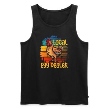 Lokaler Eierhändler Hühnerbesitzer Züchter - Männer Premium Bio Tank Top - Schwarz - Vorne - Michal (187cm)