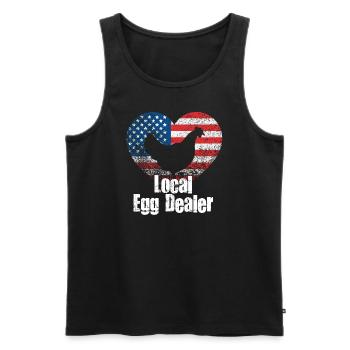 Lokaler Eierhändler Hühnerbesitzer Züchter - Männer Premium Bio Tank Top - Schwarz - Vorne - Michal (187cm)