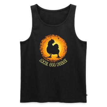 Lokaler Eierhändler Hühnerbesitzer Züchter - Männer Premium Bio Tank Top - Schwarz - Vorne - Michal (187cm)