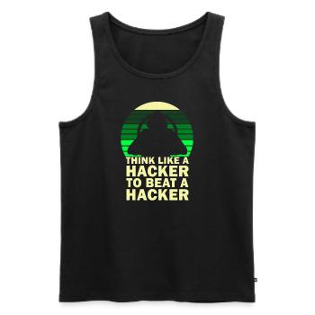 Ethical Hacker Cybersecurity Expertise - Men's Premium Organic Tank Top - black - Front - AI Model Male 178 light (178cm)