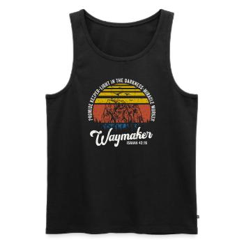 Waymaker Promise Keeper Miracle Worker - Men's Premium Organic Tank Top - black - Front - Michal (187cm)