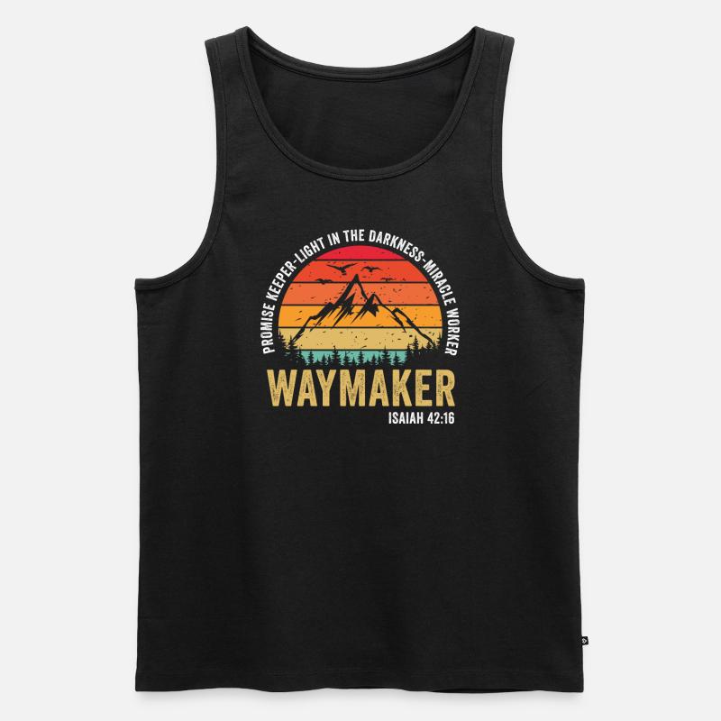 Wegweiser, Versprechenshüter, Wundertäter - Männer Premium Bio Tank Top - Schwarz