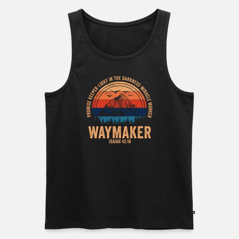 Wegweiser, Versprechenshüter, Wundertäter - Männer Premium Bio Tank Top - Schwarz