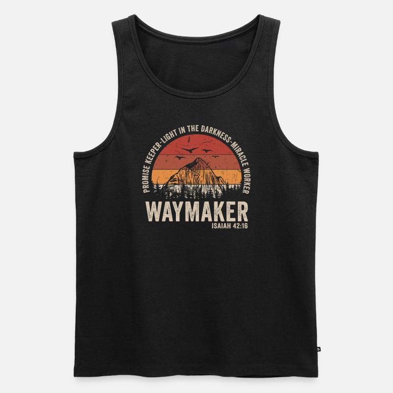 Wegweiser, Versprechenshüter, Wundertäter - Männer Premium Bio Tank Top - Schwarz
