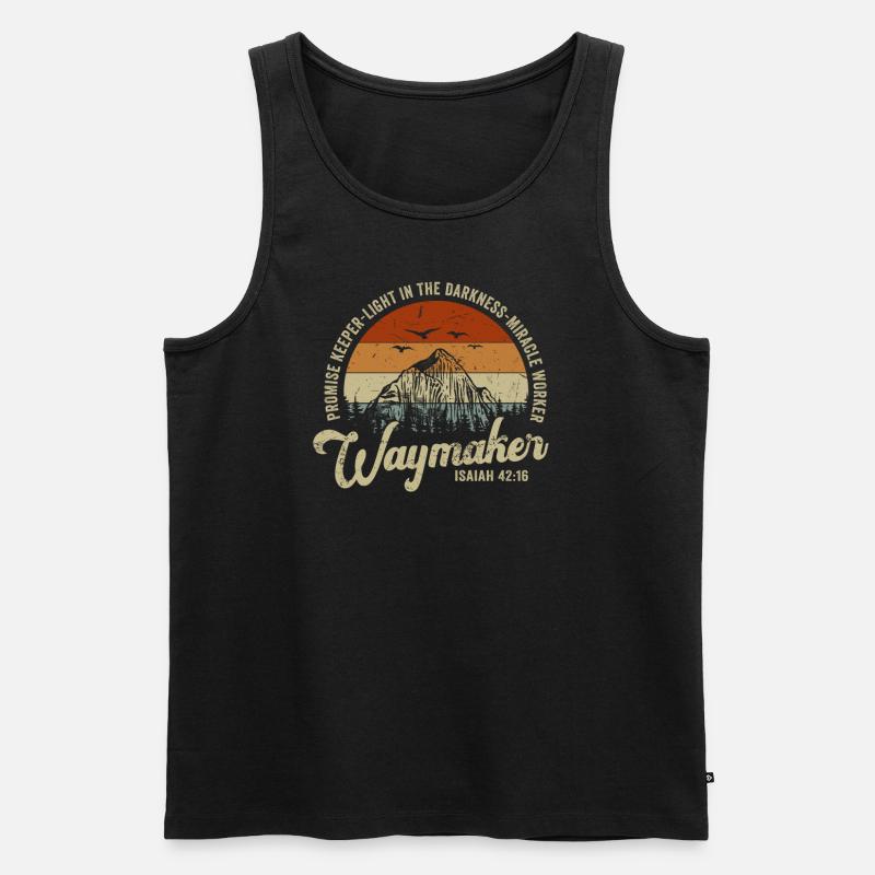 Wegweiser, Versprechenshüter, Wundertäter - Männer Premium Bio Tank Top - Schwarz