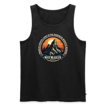 Waymaker Promise Keeper Miracle Worker - Men's Premium Organic Tank Top - black - Front - Michal (187cm)