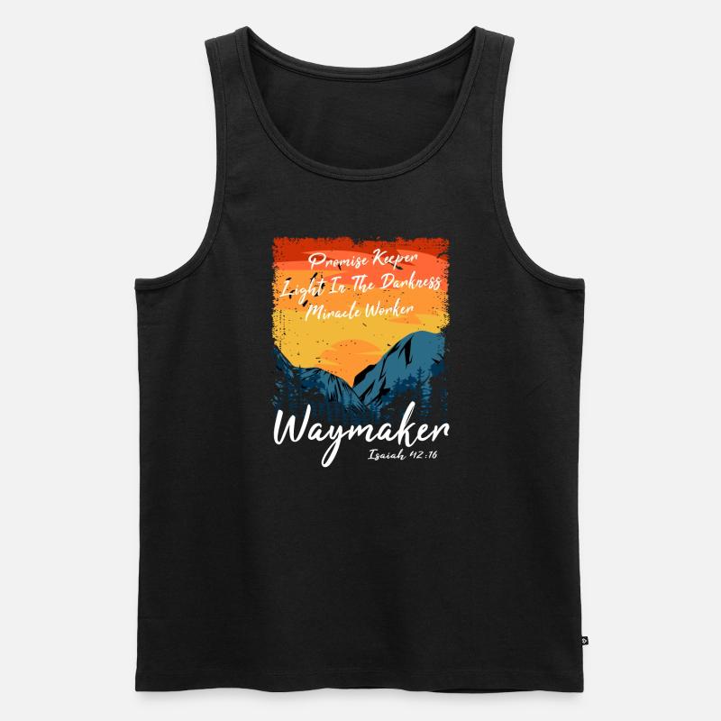 Wegweiser, Versprechenshüter, Wundertäter - Männer Premium Bio Tank Top - Schwarz