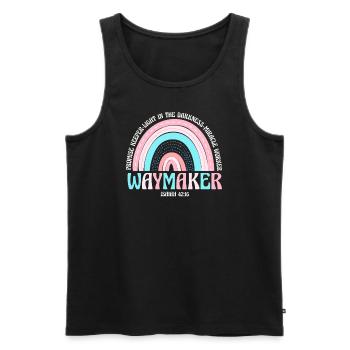Waymaker Promise Keeper Miracle Worker - Men's Premium Organic Tank Top - black - Front - Michal (187cm)