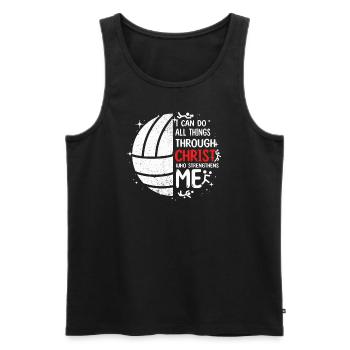 Je peux tout faire grâce au volleyball - Débardeur bio Premium Homme - noir - Devant - Michal (187cm)