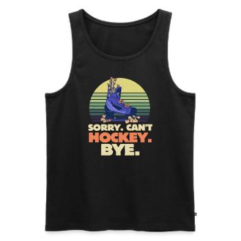 Sorry Can't Hockey Bye Hockey Lover - Men's Premium Organic Tank Top - black - Front - Michal (187cm)