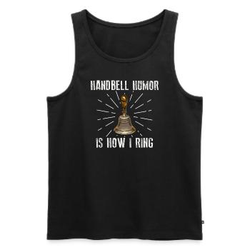 Chorale Instrument de musique Cloche à main Chorale - Débardeur bio Premium Homme - noir - Devant - Michal (187cm)