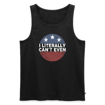 Ich kann mich buchstäblich nicht einmal darum kümmern - Männer Premium Bio Tank Top - Schwarz - Vorne - AI Model Male 178 light (178cm)