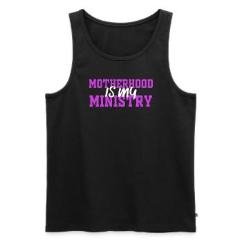 Mutterschaft ist mein Dienst - Männer Premium Bio Tank Top - Schwarz - Vorne - AI Model Male 178 light (178cm)
