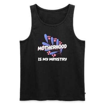 La maternité est mon ministère - Débardeur bio Premium Homme - noir - Devant - Michal (187cm)