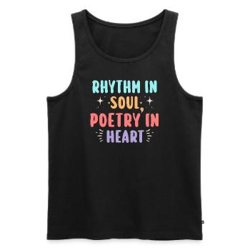 Poetry Slam Schriftsteller Poet Literatur Slam - Männer Premium Bio Tank Top - Schwarz - Vorne - Michal (187cm)