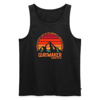 Waymaker Promise Keeper Miracle Worker - Men's Premium Organic Tank Top - black - Front - Michal (187cm)