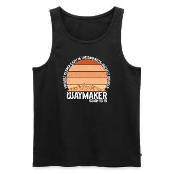 Waymaker Promise Keeper Miracle Worker - Men's Premium Organic Tank Top - black - Front - AI Model Male 178 light (178cm)