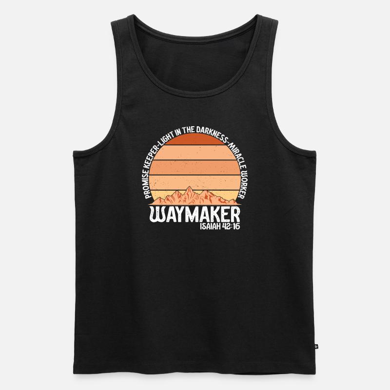 Wegweiser, Versprechenshüter, Wundertäter - Männer Premium Bio Tank Top - Schwarz