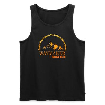 Waymaker Promise Keeper Miracle Worker - Men's Premium Organic Tank Top - black - Front - AI Model Male 178 light (178cm)