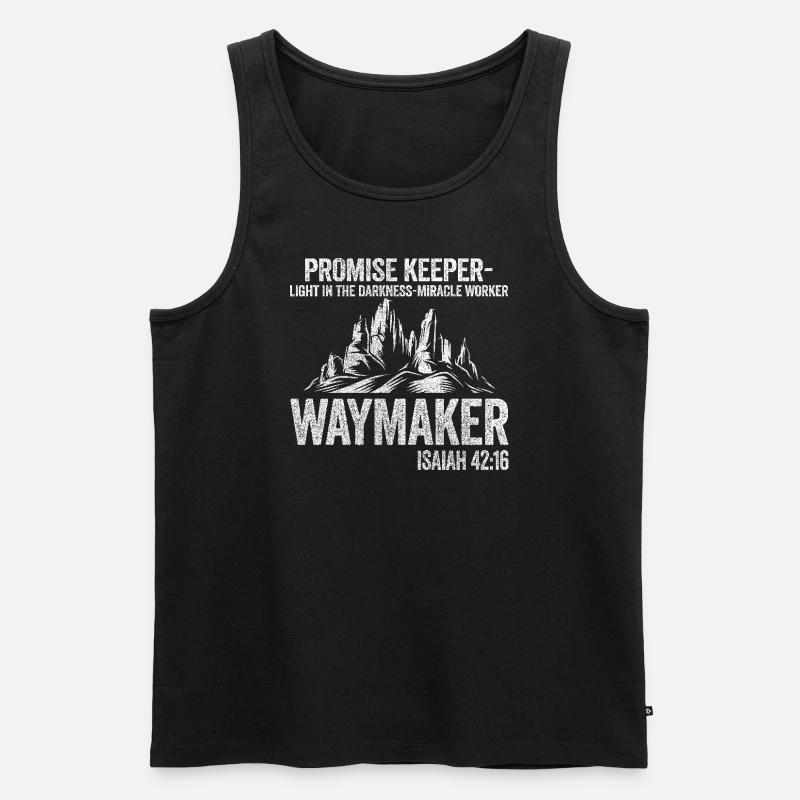 Wegweiser, Versprechenshüter, Wundertäter - Männer Premium Bio Tank Top - Schwarz