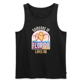Jemand in Florida liebt mich - Männer Premium Bio Tank Top - Schwarz - Vorne - Michal (187cm)