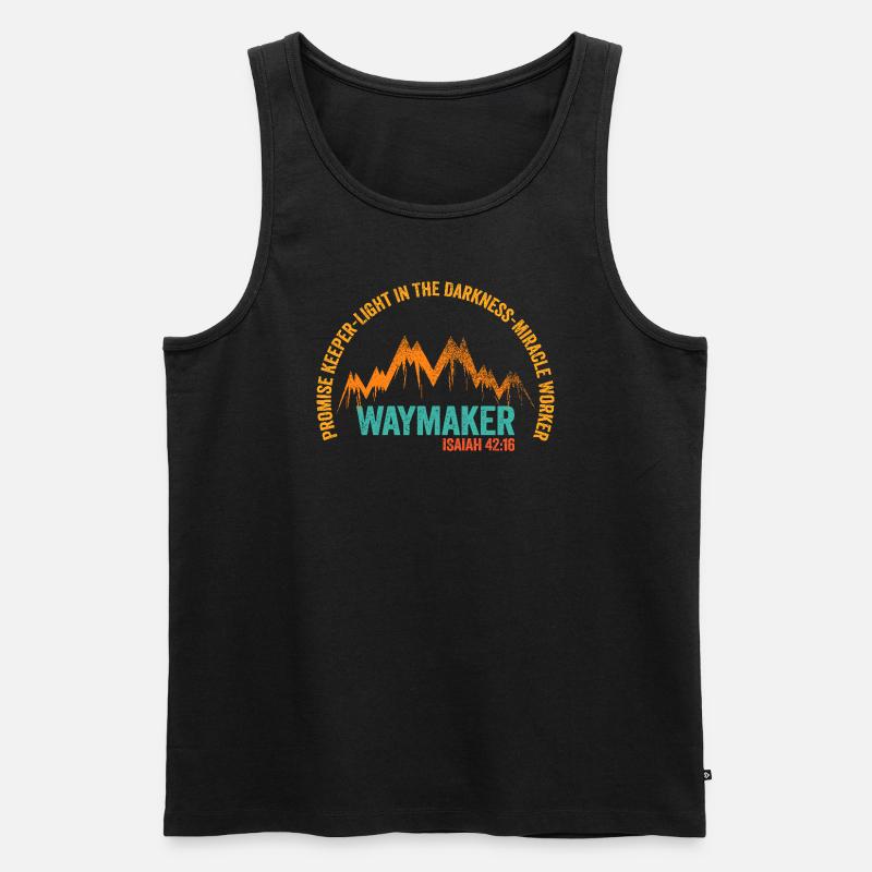 Wegweiser, Versprechenshüter, Wundertäter - Männer Premium Bio Tank Top - Schwarz