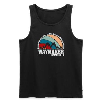 Waymaker Promise Keeper Miracle Worker - Men's Premium Organic Tank Top - black - Front - Michal (187cm)