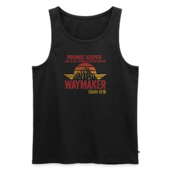 Waymaker Promise Keeper Miracle Worker - Men's Premium Organic Tank Top - black - Front - Michal (187cm)